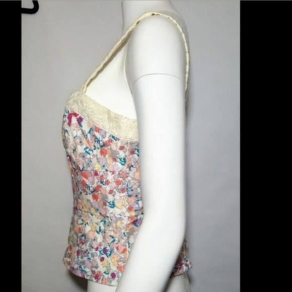 I Heart Ronson Crop Top Floral Zipper Front - Picture 3 of 5